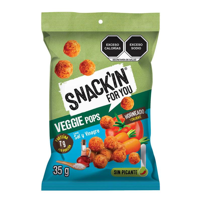 Veggie Pops Sal y Vinagre SNACK’IN FOR YOU 35 g