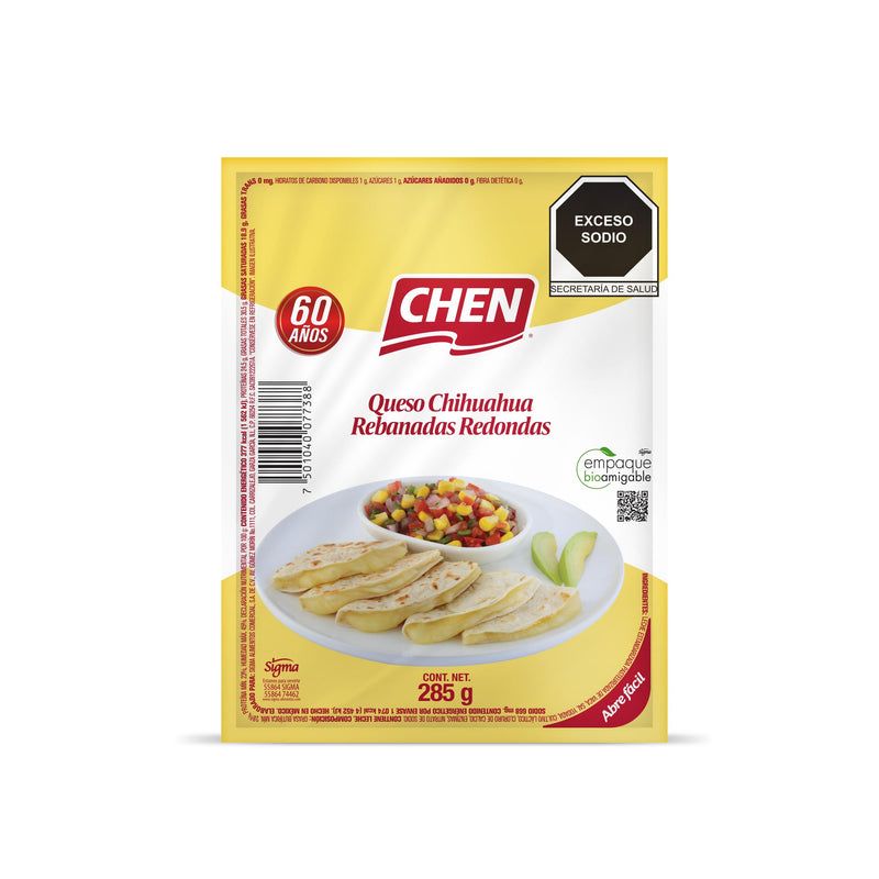 Queso Chihuahua Chen Rebanadas 285g