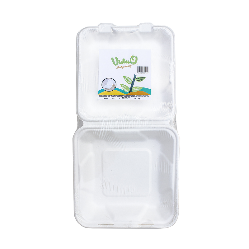 Contenedero 8 x 8 Liso Vida O Biodegradable 10 piezas