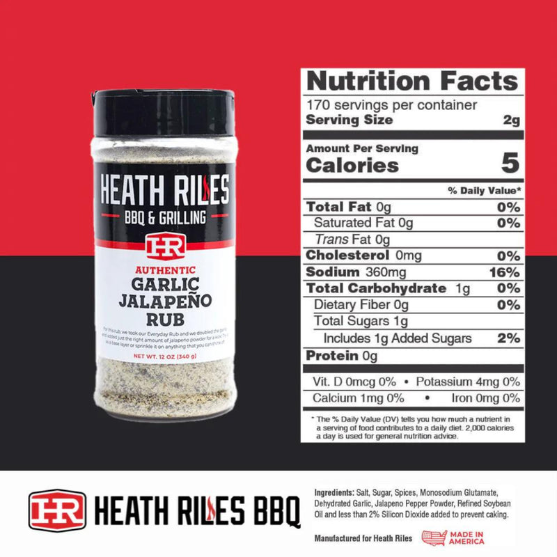 Garlic Jalapeño Rub Heath Riles 340 g